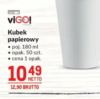 Makro Kubek papierowy ViGO! oferta