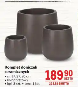 Makro Komplet doniczek ceramicznych oferta