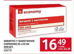 Selgros Serwetki 1-warstwowe czerwone oferta
