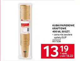 Selgros Kubki papierowe kraftowe oferta