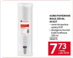 Selgros Kubki papierowe białe oferta