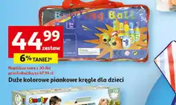 Auchan Duże kolorowe piankowe kręgle dla dzieci oferta