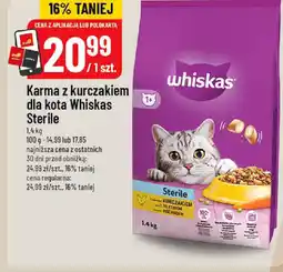 Polomarket Karma z kurczakiem dla kota Whiskas Sterile oferta
