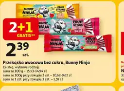 Auchan Przekąska owocowa bez cukru, Bunny Ninja oferta