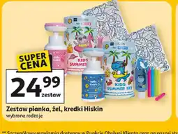 Auchan Zestaw pianka, żel, kredki Hiskin oferta
