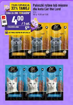 Polomarket Paluszki rybne lub mięsne dla kota Cat the Lord oferta