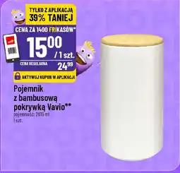 Polomarket Pojemnik z bambusową pokrywką Vavio oferta