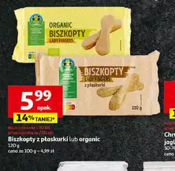 Auchan Biszkopty z płaskurki lub organic oferta