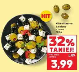 Kaufland Oliwki czarne i zielone z serem 100 g oferta