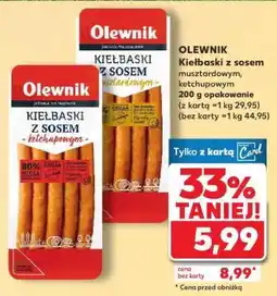 Kaufland OLEWNIK Kiełbaski z sosem musztardowym, ketchupowym oferta