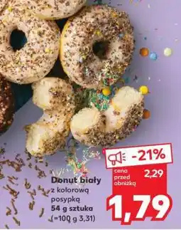 Kaufland Donut biały z kolorową posypką oferta