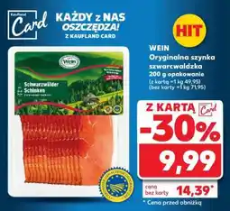 Kaufland WEIN Oryginalna szynka szwarcwaldzka 200 g opakowanie oferta