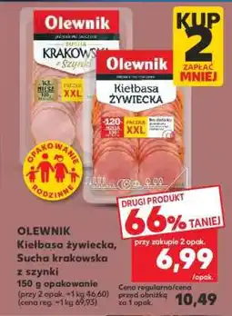Kaufland OLEWNIK Kiełbasa żywiecka, Sucha krakowska z szynki oferta