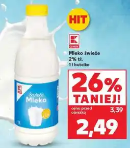 Kaufland Mleko świeże 2% tł. 1l butelka oferta