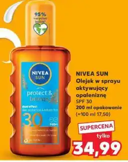 Kaufland NIVEA SUN Olejek w sprayu aktywujący opaleniznę SPF 30 oferta