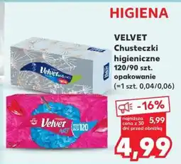 Kaufland VELVET Chusteczki higieniczne 120/90 szt. opakowanie oferta