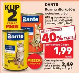 Kaufland DANTE Karma dla kotów wołowina, drób 415 g opakowanie oferta