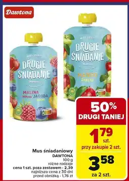 Carrefour Mus mango jabłko Drugie Śniadanie oferta