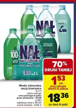 Carrefour Woda mocniejszy gaz Nałęczowianka oferta