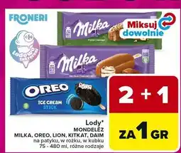Carrefour Lód praline chocolate Milka Ice Cream oferta