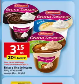 Auchan Deser z bitą śmietaną Ehrmann Grand Dessert oferta