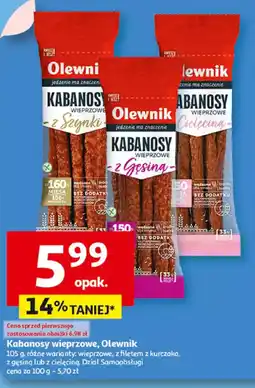 Auchan Kabanosy wieprzowe Olewnik oferta