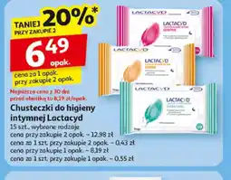 Auchan Chusteczki do higieny intymnej Lactacyd oferta