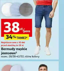 Auchan Bermudy męskie jeansowe oferta