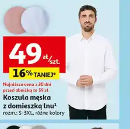 Auchan Koszula męska z domieszką lnu oferta