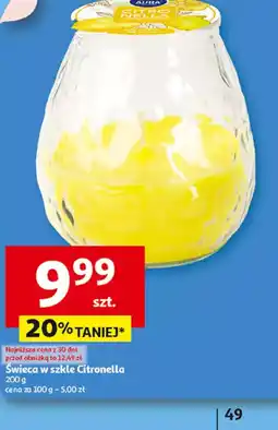 Auchan Swieca w szkle Citronella oferta