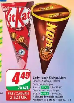 Dino Lody rożek Kit Kat, Lion oferta