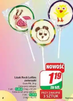Dino Lizak Rock Lollies zwierzaki oferta