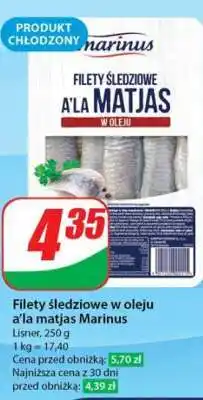 Dino Filety śledziowe w oleju a’la matjas Marinus oferta