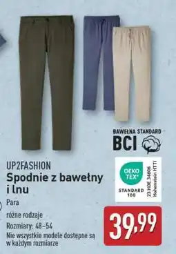 ALDI UP2FASHION Spodnie z bawełny i lnu oferta