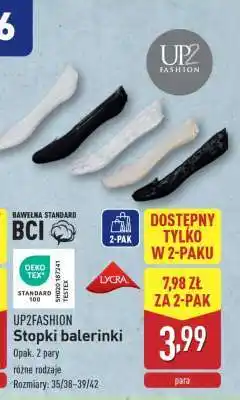 ALDI UP2FASHION Stopki balerinki oferta