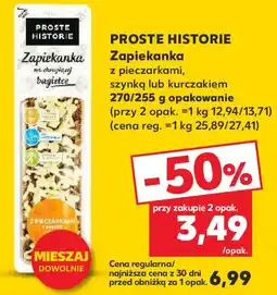 Kaufland Proste historie zapiekanka z pieczarkami, szynką lub kurczakiem oferta