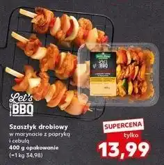 Kaufland Szaszłyk drobiowy w marynacie z papryką i cebulą K-Classic Let's Bbq oferta