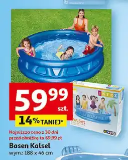 Auchan Basen błękitny kapsel 188 x 46 cm Intex oferta