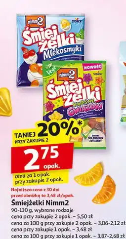 Auchan Żelki gwiazdki Nimm2 Śmiejżelki Kwaśne oferta