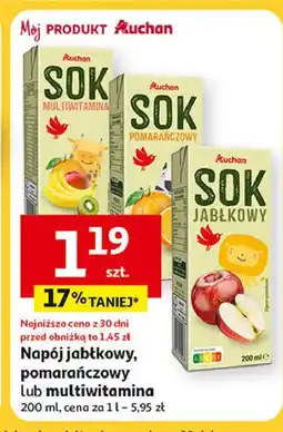 Auchan Sok pomarańczowy Auchan Różnorodne (Logo Czerwone) oferta
