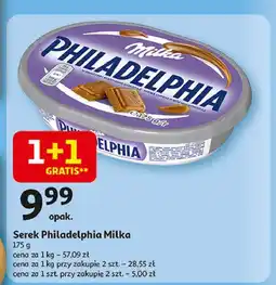 Auchan Serek kremowy czekoladowy Milka Philadelphia oferta