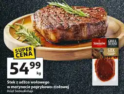 Auchan Stek z udźca wołowego w marynacie paprykowo-ziołowej Sokołów Grill House oferta