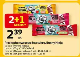 Auchan Przekąska owocowa truskawka Bunny Ninja oferta