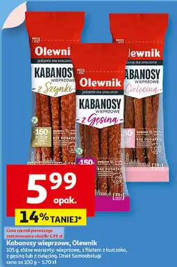 Auchan Kabanosy z cielęciną Olewnik oferta