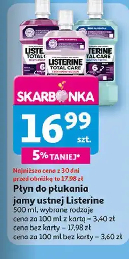 Auchan Płyn do płukania ust 6w1 Listerine Total Care oferta