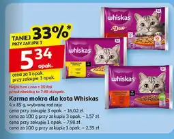 Auchan Karma dla kota z wołowiną Whiskas Delice oferta