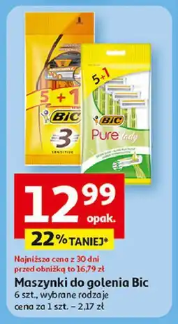 Auchan Maszynka do golenia Bic 3 Sensitive oferta