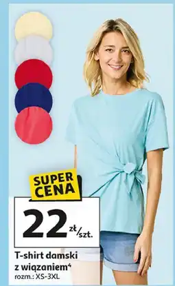 Auchan T-shirt damski z wiązaniem xs-3xl oferta