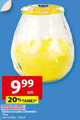 Auchan Świeca ogrodowa citronella Aura Fragrances Candles oferta