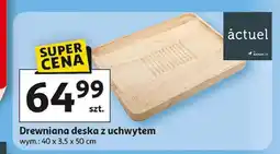Auchan Deska drewniana z uchwytem 40 x 3.5 50 cm Actuel oferta